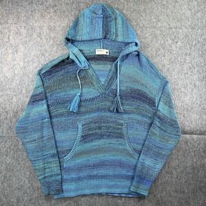Back Beat Co Hoodie Sweatshirt Women's XS/S Blue Sustainable Knit Viscose USA